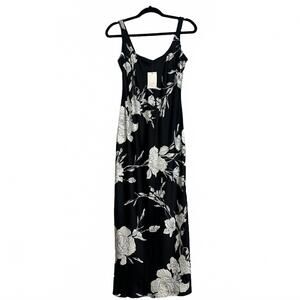 S A.New Day  Black and White Floral Slip style dress